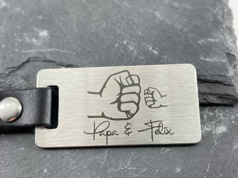 Geschenk für Opa oder Papa Schlüsselanhänger fürs Auto Personalisierter Schlüsselanhänger Schlüsselanhänger mit Namen Bild 1