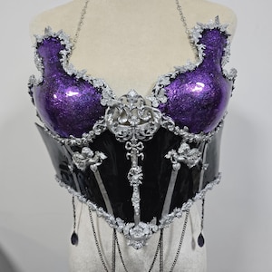 Elegancia renacentista, corsé de sirena de resina, sujetador y disfraz de cosplay patentado.