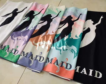 Toalla de baño Sirena Lucía, fibra ultrafina, toalla de playa de secado rápido