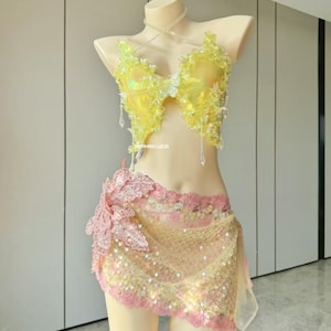Sunny Bloom Resin Mermaid Corset Bra Top Cosplay Costume Patent-Protected
