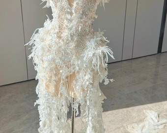 Mermaid Lucia Silver Veil Enchantment Empress Dress Ensemble Costume Patent-Protected