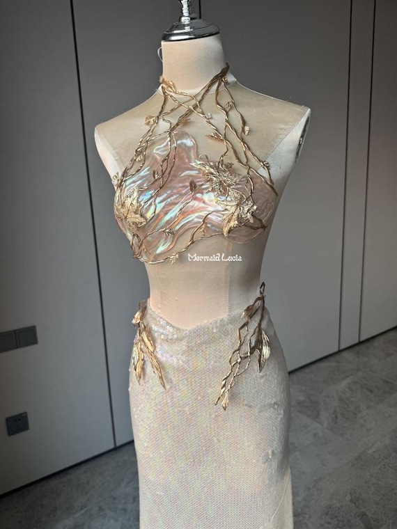lucia golden dress Buy Mermaid Vine Twining Resin Corset Bra Top Cosplay Costume Patent-protected Online in India tie back