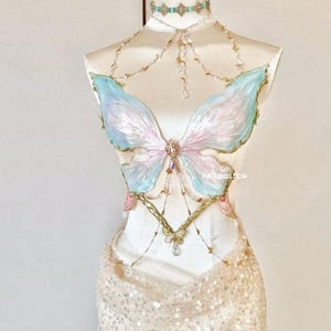 Aurora Butterfly Dream Resin Mermaid Corset Bra Top Cosplay Costume Patent-Protected