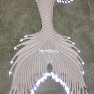 Patent-Protected Glowing Mermaid Merman Tail Style 1 White