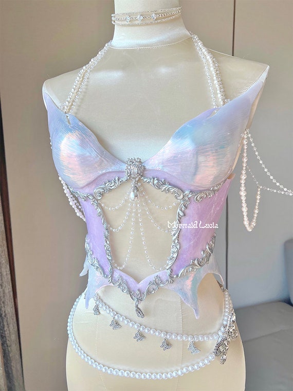 Princess First Love Resin Mermaid Corset Bra Top Cosplay Costume