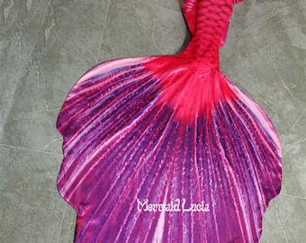 HANDMADE Big Koi Fluke Synthetic Silk Reflective Fabric Mermaid Tail