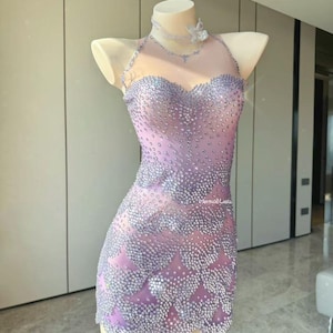 Lavender Petal Sparkle Gown Mermaid Corset Patent Protection