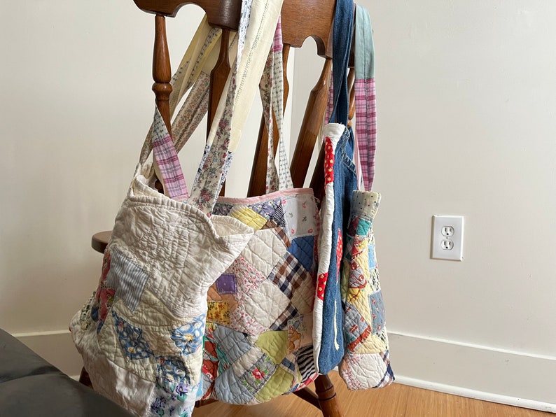 Quilt Scrap Tote Bags Etsy