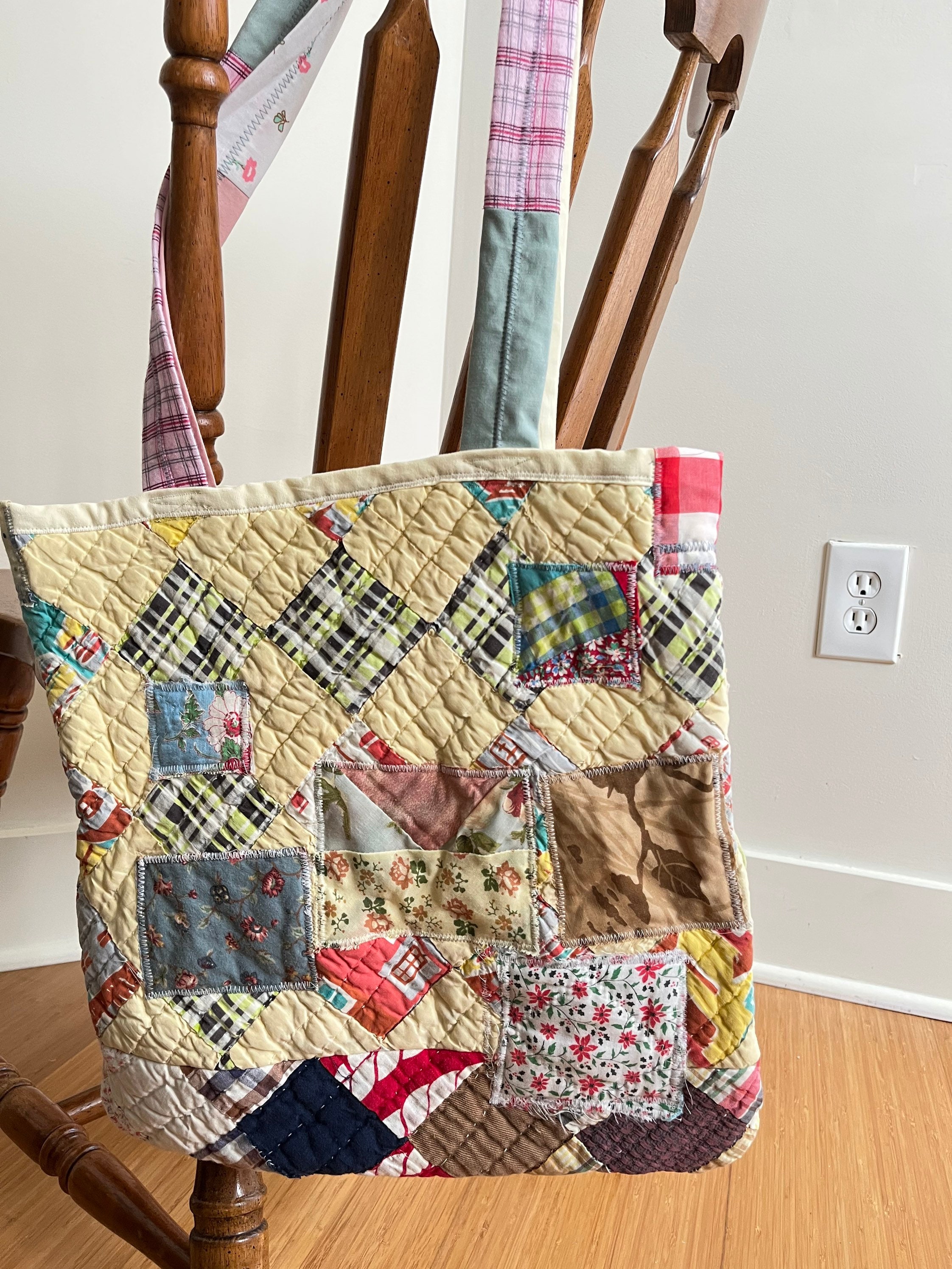 Quilt Scrap Tote Bags Etsy