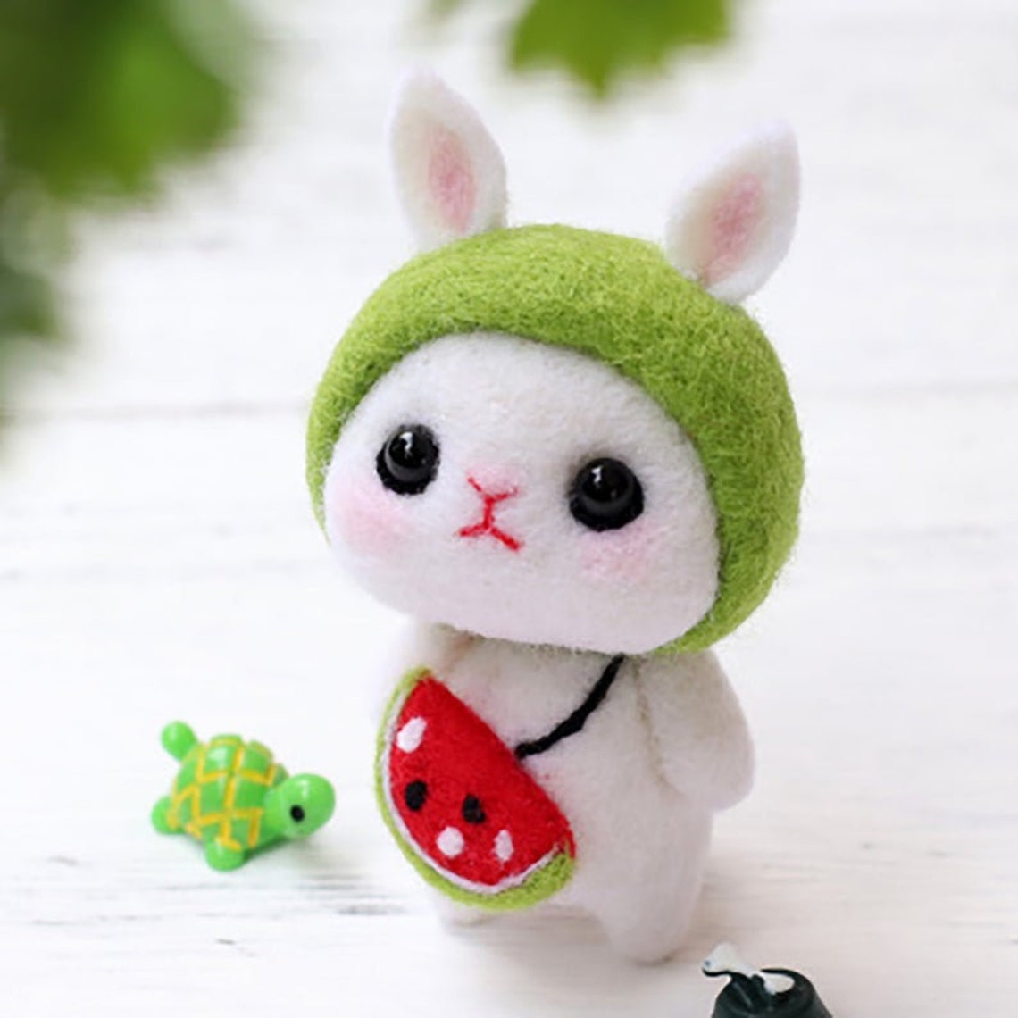 Little White Rabbit Wool Felt Novice Material KitHandmade Etsy