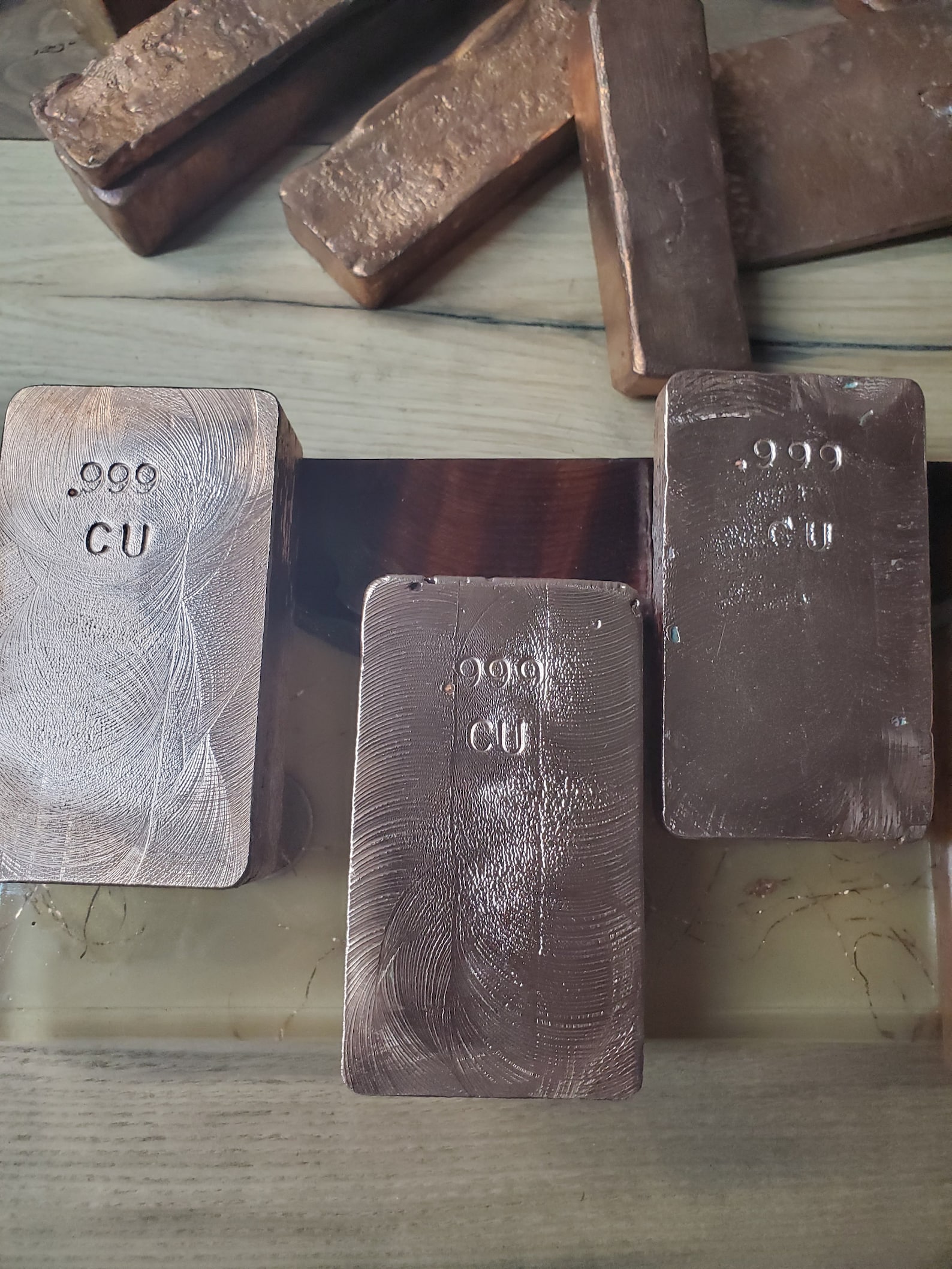 Pure copper bars / ingots .999 / solid copper bullion fine Etsy
