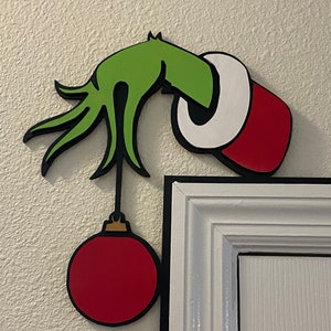 Hand painted Mean One Door Topper