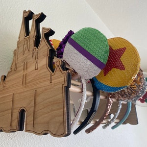 Hanging Castle Ear Display/ Wooden Ear Holder