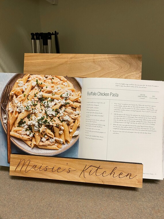 Recipe Book Holder/ Wooden Book Holder/ Kitchen Stand/ Cook Etsy