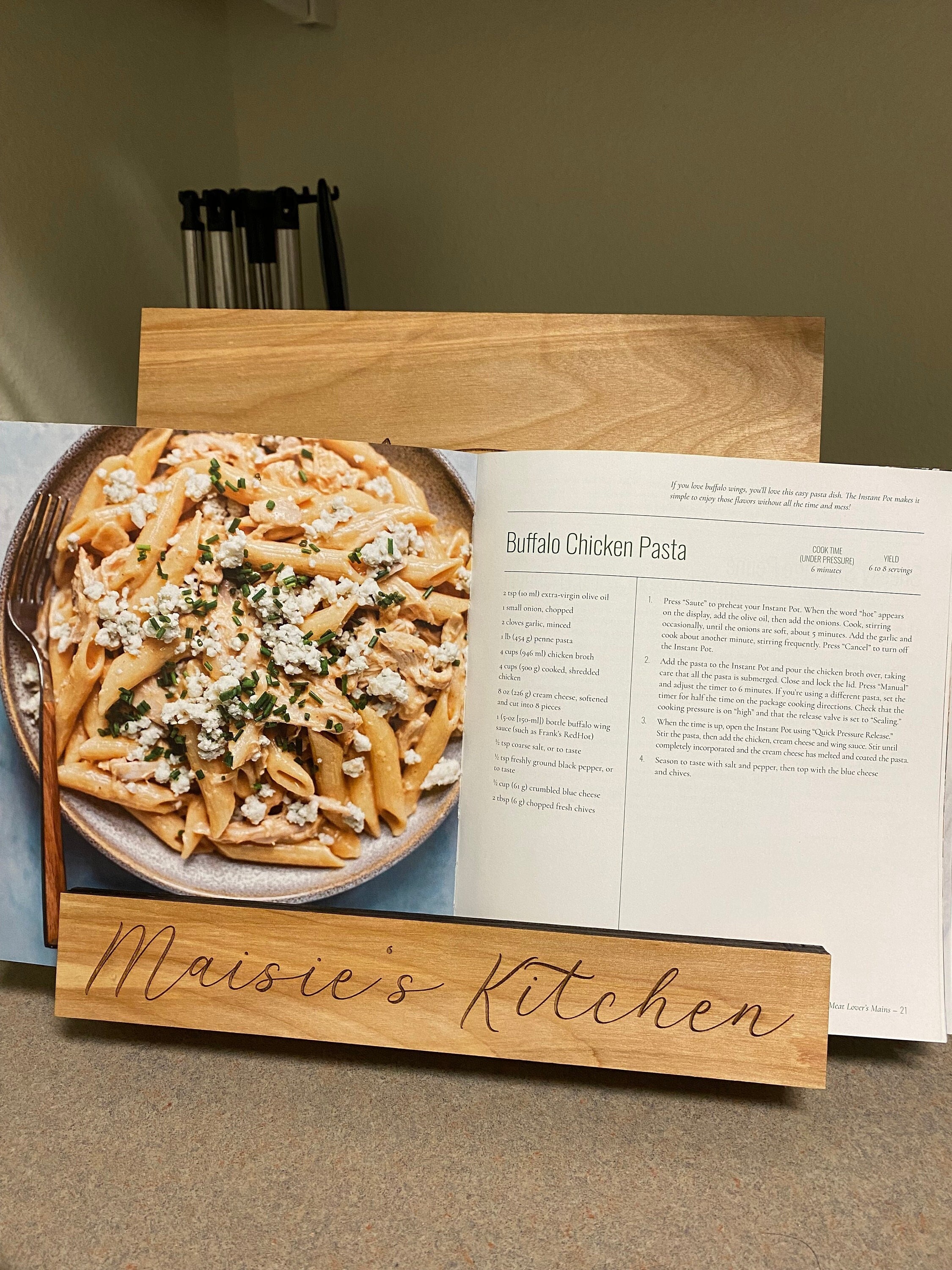 Recipe Book Holder/ Wooden Book Holder/ Kitchen Stand/ Cook Etsy