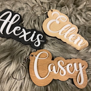Personalized Wooden keychain