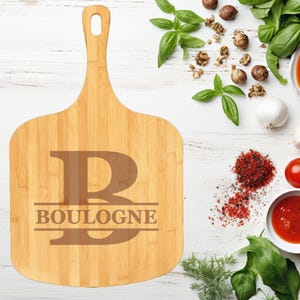 Personalized Pizza Peel Custom Engraved Pizza Paddle Bamboo Pizza Board Christmas Gift Custom Gift for Him and Pizza Lovers Engraved Peel