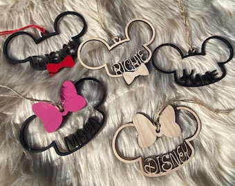 Wooden Ear Hat Ornaments/ Personalized Ornament/ Wood Ornaments