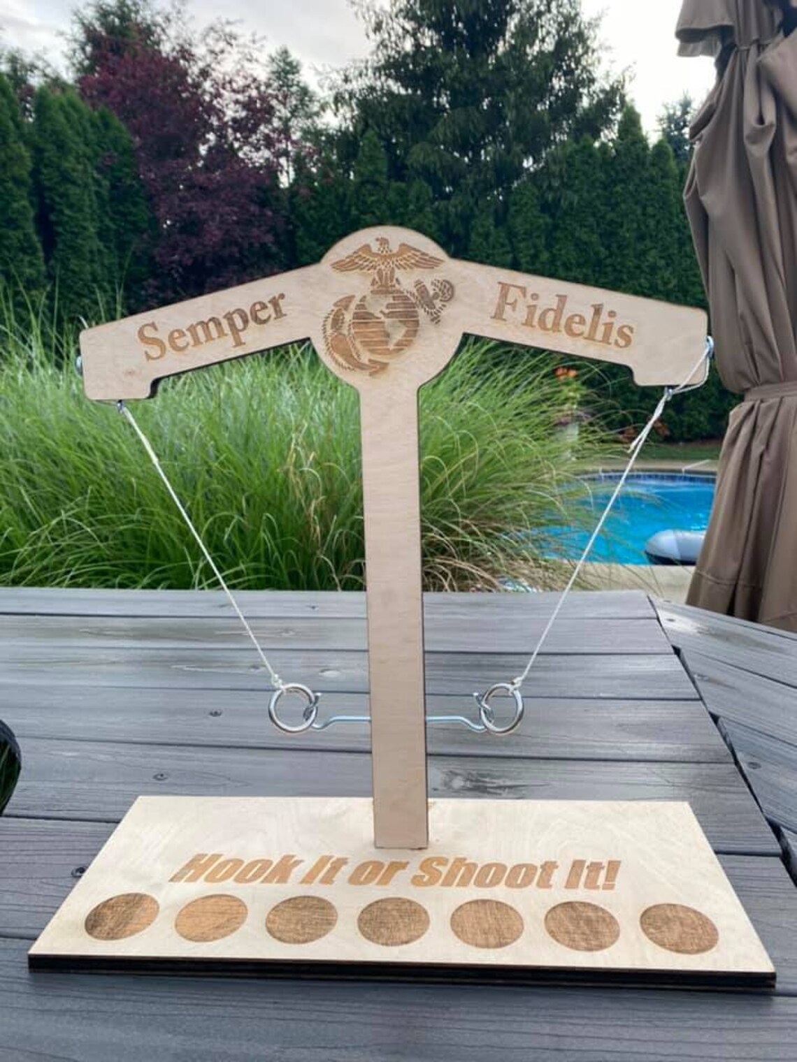 Customizable Tabletop Ring Toss Game Etsy