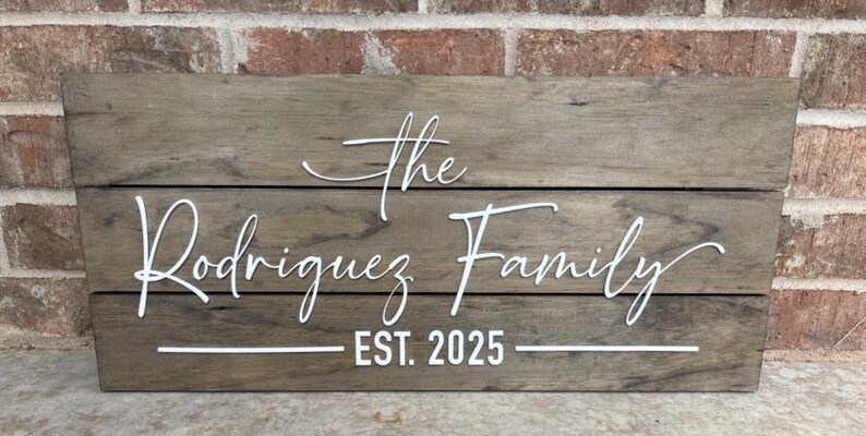 Personalized Family Name Wood Sign, Established Date, Home Decor - Etsy