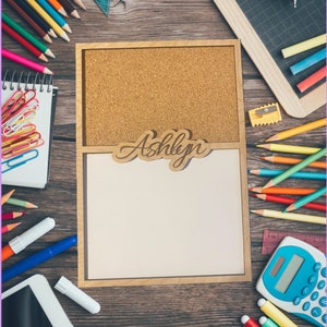 Personalized Combo Dry Erase,Cork Board,Desk,Door,Room Accessory,Personalized Wall