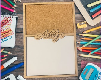 Personalized Combo Dry Erase,Cork Board,Desk,Door,Room Accessory,Personalized Wall