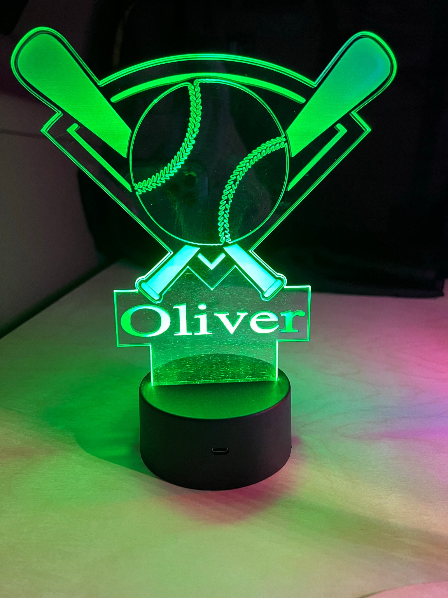 Sports themed acrylic LED lights/ Color Changing acrylic night lights/ gifts for kids/ sports lovers