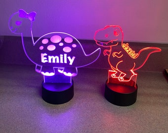 Kids Personalized Dinosaur LED Night Light Perfect Gifts for Boys and Girls Custom Name acrylic LED