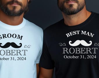 Fun Groomsmen T-Shirts | Personalized Groom, Best Man, Crew | Wedding Party Gifts