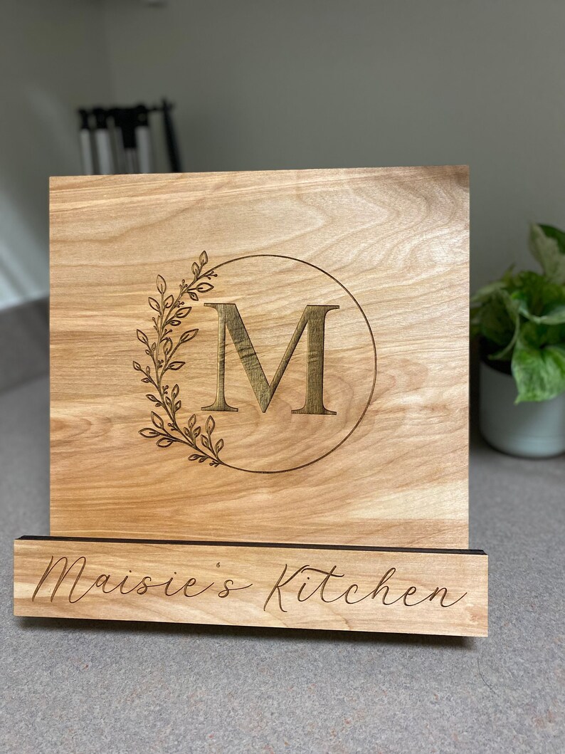 Recipe Book Holder/ Wooden Book Holder/ Kitchen Stand/ Cook Etsy