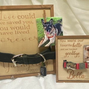 Pet Memorial Plaque/ Pet Loss/ Pet Collar Sign