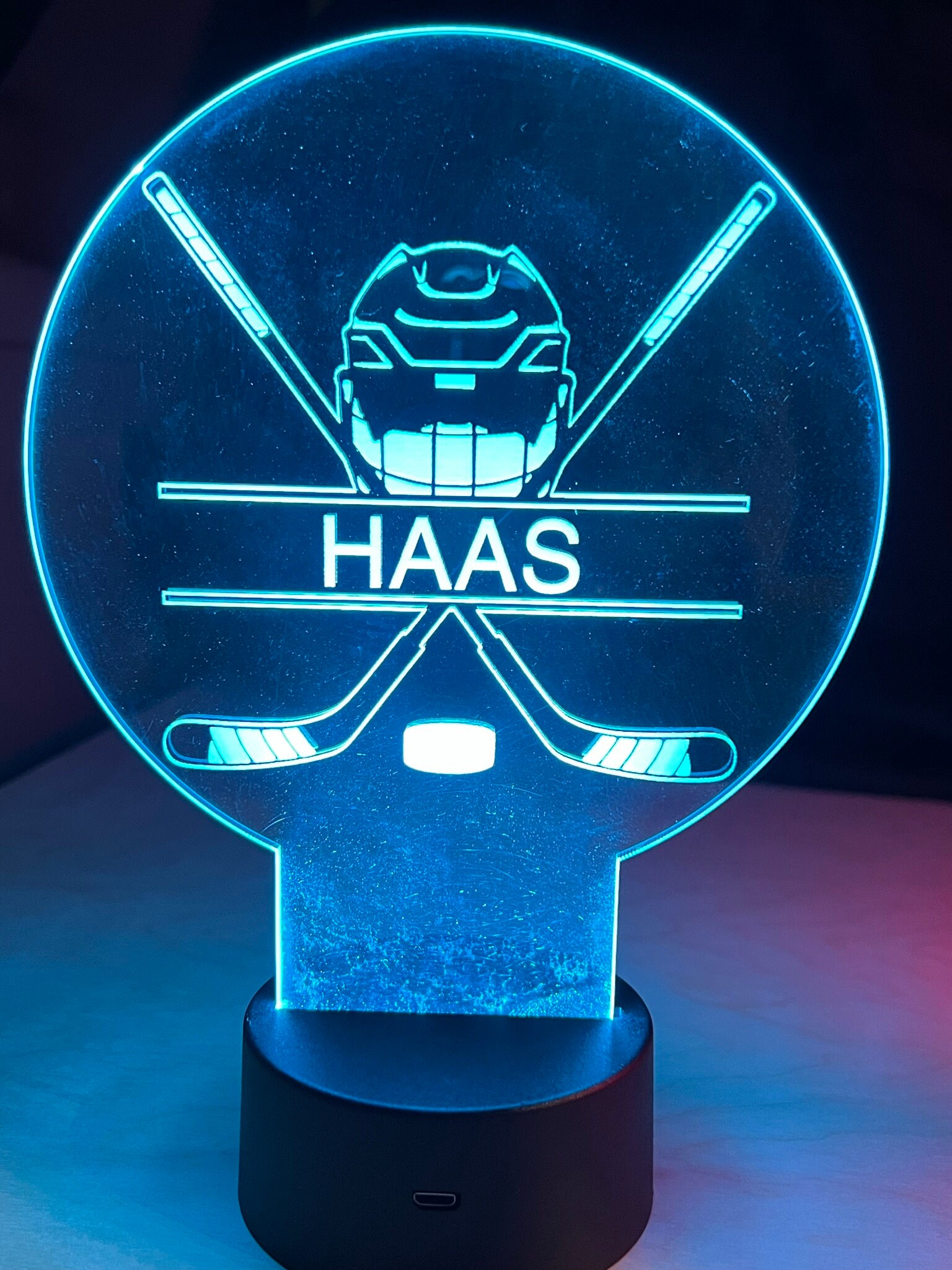 Sports themed acrylic LED lights/ Color Changing acrylic night lights/ gifts for kids/ sports lovers