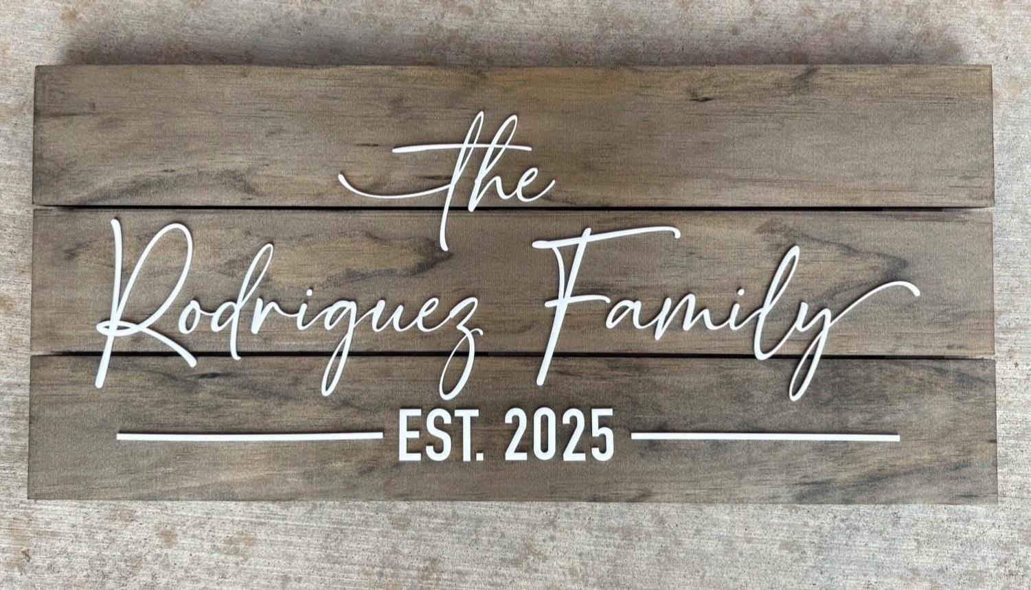 Personalized Family Name Wood Sign, Established Date, Home Decor - Etsy