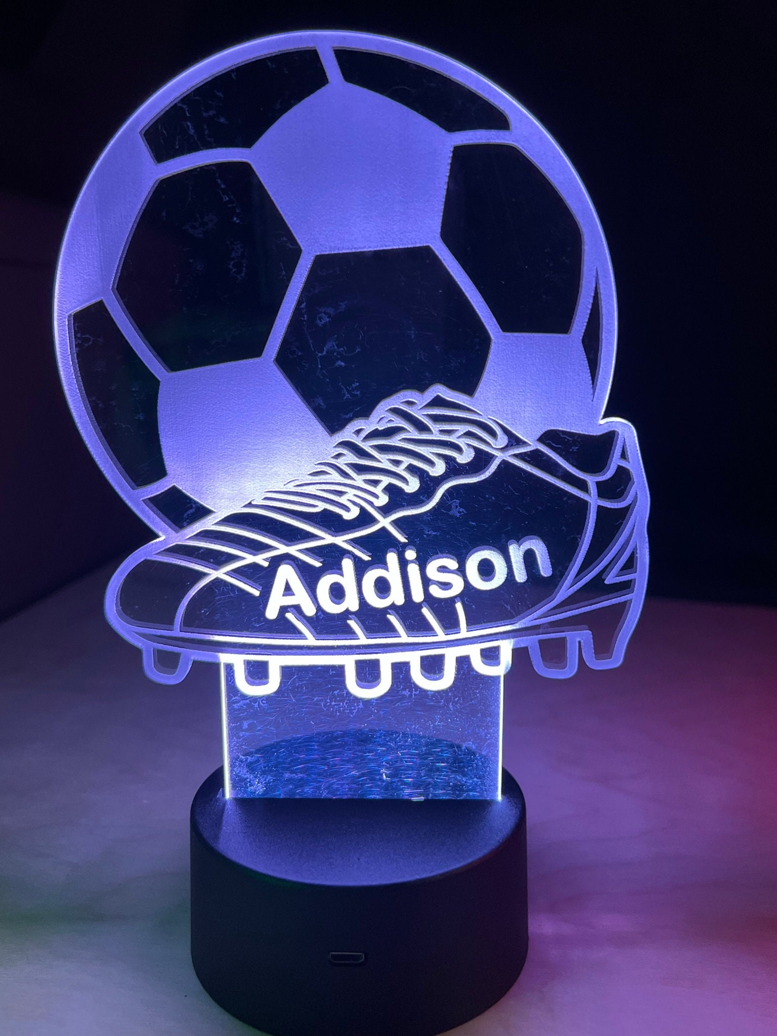 Sports themed acrylic LED lights/ Color Changing acrylic night lights/ gifts for kids/ sports lovers
