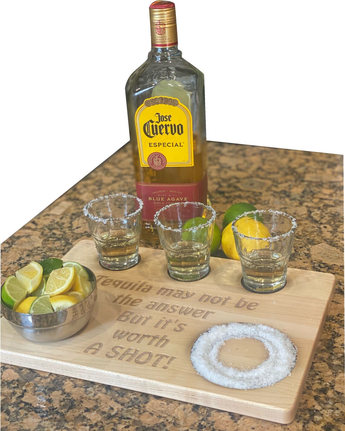 Customizable Shot Board with Glassware and Stainless Steel Etsy