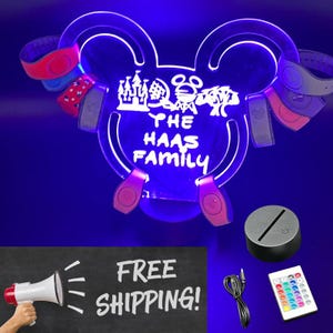Custom Engraved LED Theme Park Band Holder