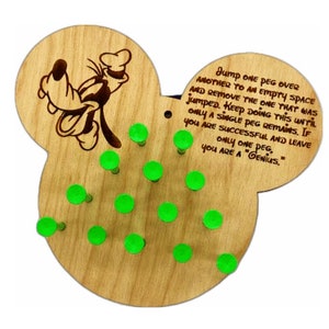 Personalized Moused Head Peg Jump Game / Golf Tee / Kids Game / Adult Game