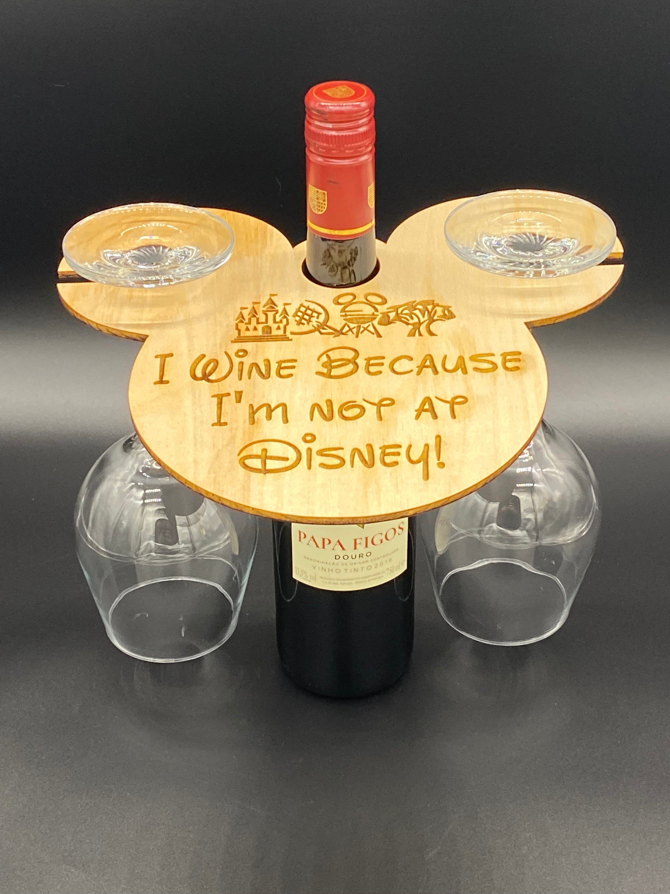 Mickey Mouse and Minnie Mouse Personalised Wine Glass Set of 2 Wedding Gift  Hand Etched Glass, Ideal Gift, Red, White Wine.85 