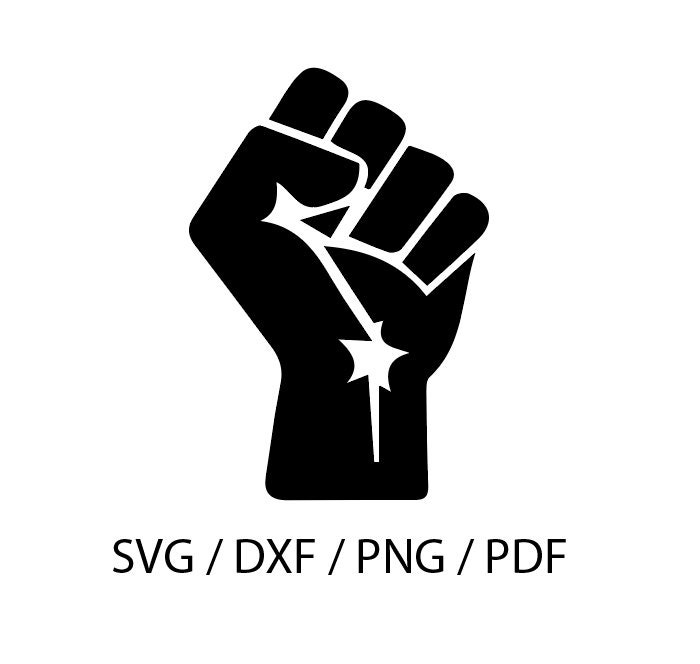 Blm fist svg svg png pdf dxf black lives matter  etsy