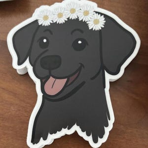 Black Labrador Sticker: Hand-Drawn Waterproof Dog Decal