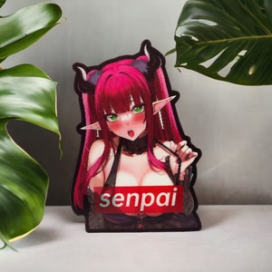 Cute Senpai Anime Changing Moving Peeker Sticker