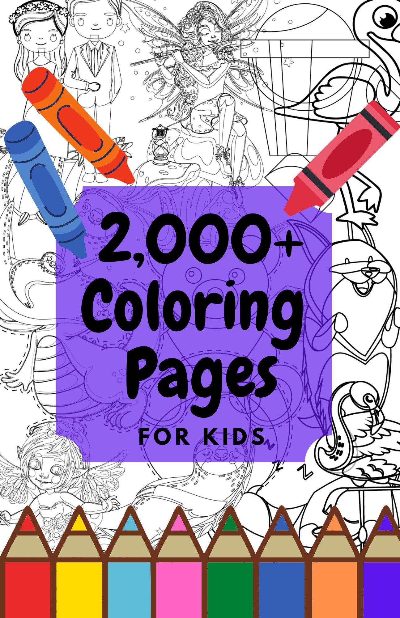 2000 Coloring Pages for Kids/ Digital Download Pages/ - Etsy Denmark