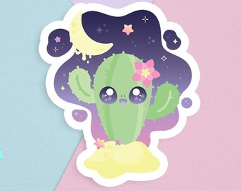 Cute Alien Sticker, Cactus Sticker, Kawaii Deco Stickers, Cryptid Stickers, Weirdcore Stickers, Space Stickers Kawaii, Desert Sticker