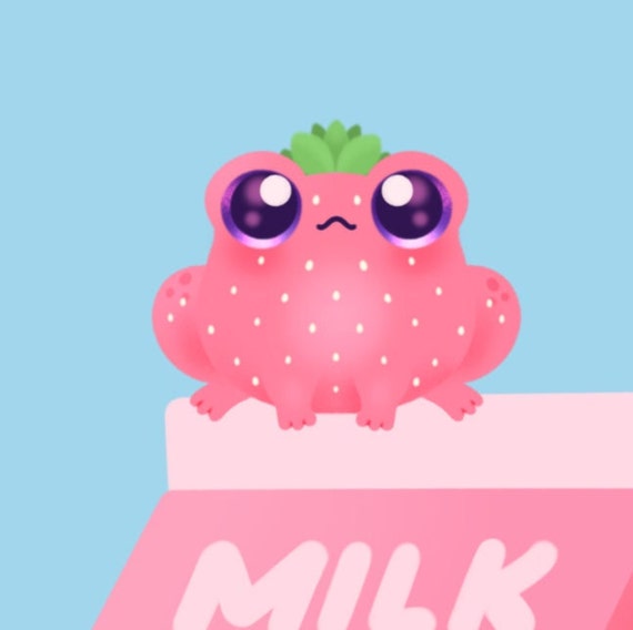 Strawberry Frog Phone Wallpaper  Etsy India