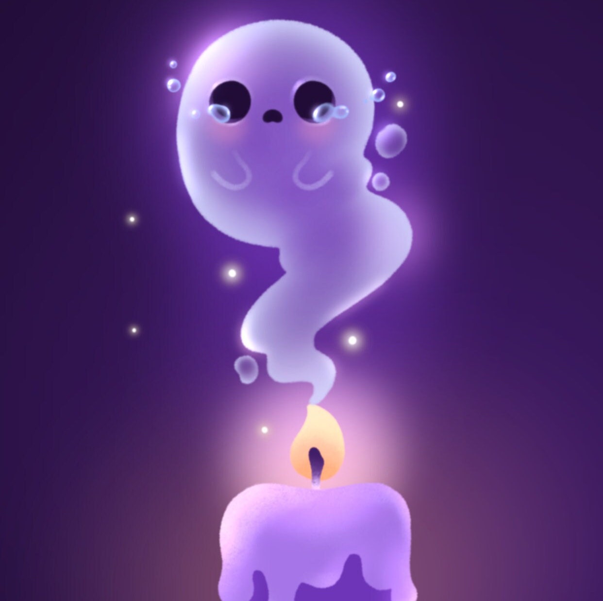 Download Mysterious Ghost Aesthetic in Cartoon Style Wallpaper | Wallpapers .com
