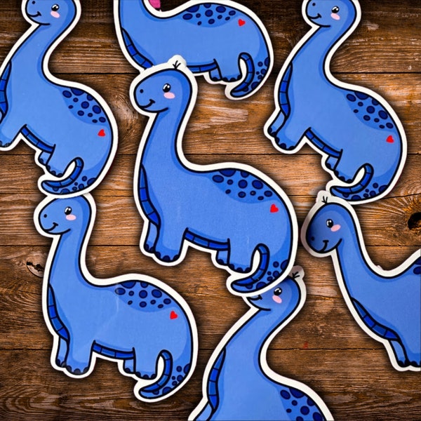 Kawaii Dino / Aufkleber, Sticker