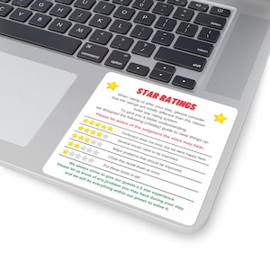 airbnb/VRBO 5 Star Rating Explanation Sticker