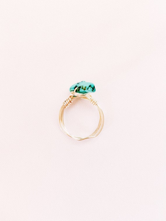 nff☆teal gemstone ring Five Stone Diamond Accented Multi Prong Setting - Depicted