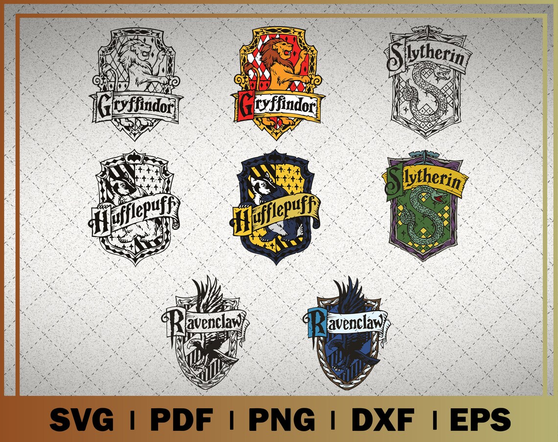 Harry Potter Svg Harry Potter Png Hogwarts Svg 4 Sigils | Etsy
