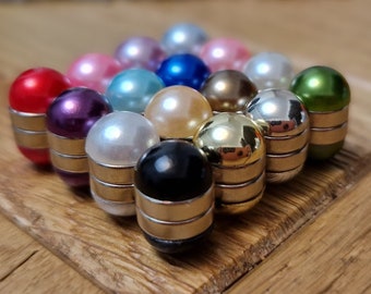 2 pairs pearl modesty magnets fastening